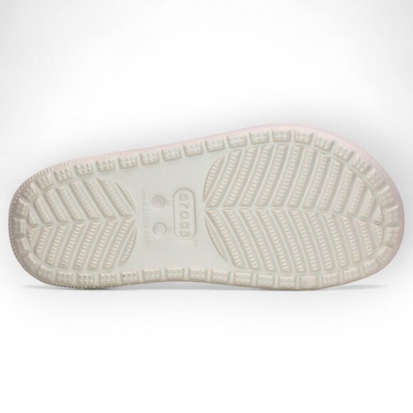 Crocs Classic Cozzzy Unisex Sandals Holiday Sweater Red White Lined New - Picture 10 of 10